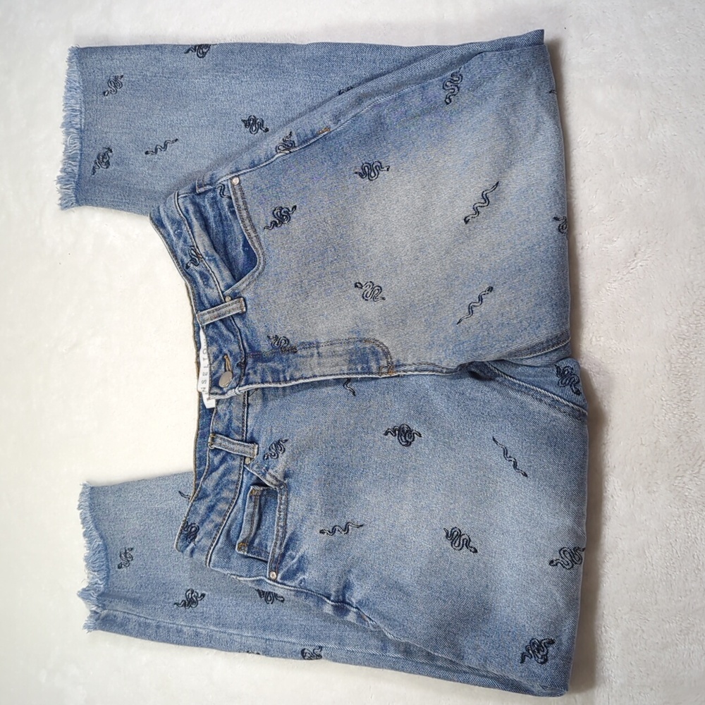 Tinseltown embroidered snake jeans 7 EUC